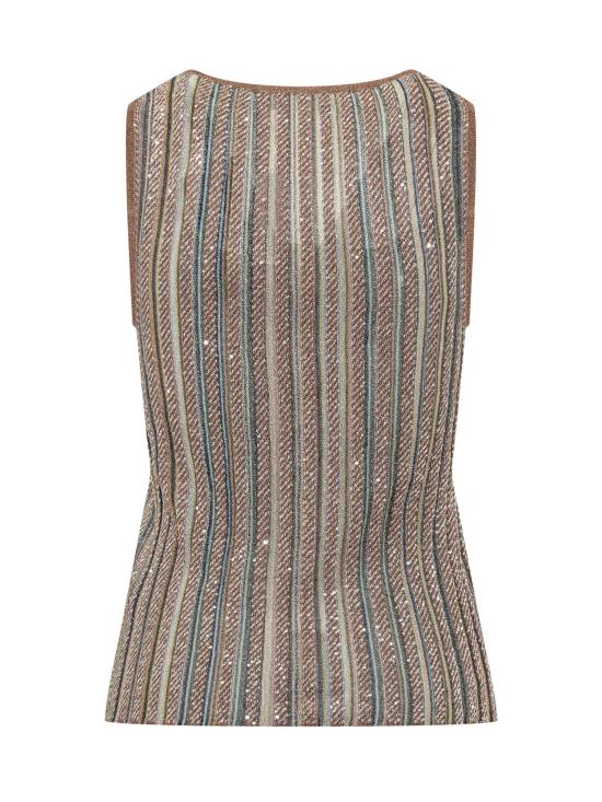 26FW 미소니 반팔 티셔츠 DS26WK0CBK01KQ SMSPE MULTIC W POWDER PINK - MISSONI