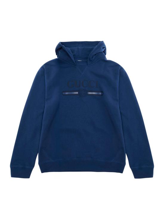 26FW 구찌 키즈 코튼 후드 스웨트셔츠 A0044XXJHXM BLUE