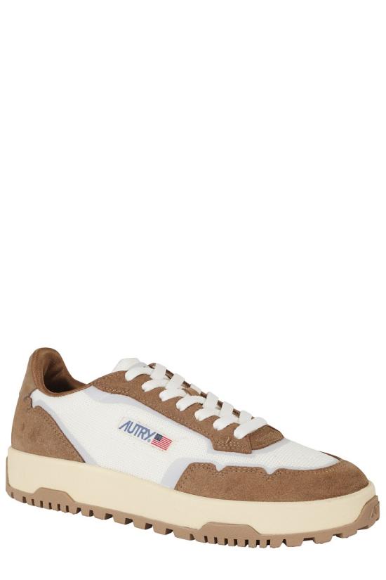26FW 오트리 WILDPACE 로우 스니커즈 립스탑 나일론 가죽 LDLM 099 Brown - AUTRY