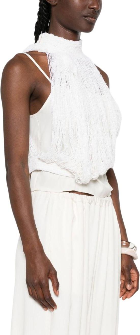 26FW 파비아나 필리피 민소매 티셔츠 MAD216F373M347 WHITE - FABIANA FILIPPI