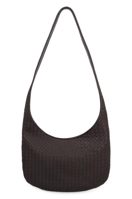  보테가베네타 가방 Bottega Veneta 인트레치아토 가죽 크로스바디 메신저 백 브라운 - BOTTEGA VENETA