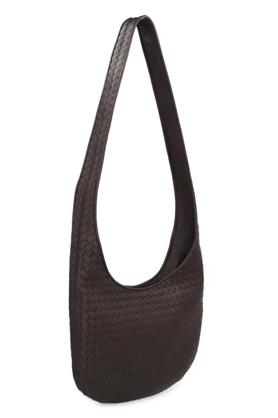  보테가베네타 가방 Bottega Veneta 인트레치아토 가죽 크로스바디 메신저 백 브라운 - BOTTEGA VENETA