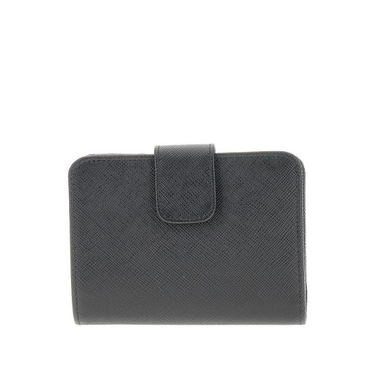 26FW 프라다 사피아노 가죽 중지갑 1ML018QHH Black - PRADA
