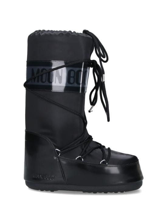 26FW 문부츠 아이콘 글랜스 플래티넘 새틴 부츠 80D1401680 N001 Black