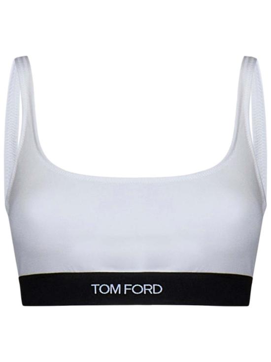  톰포드 트레이닝 티셔츠 톰 포드 탑 화이트 - TOMFORD