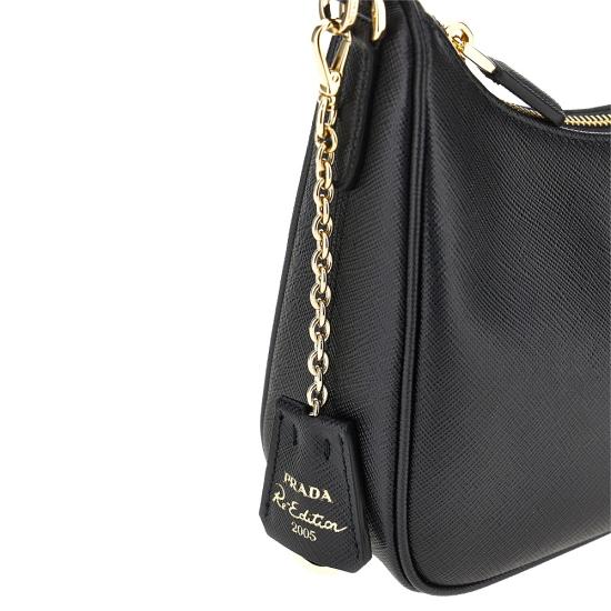 26FW 프라다 리에디션 2005 사피아노 가죽 미니백 1N204TNZV Black - PRADA