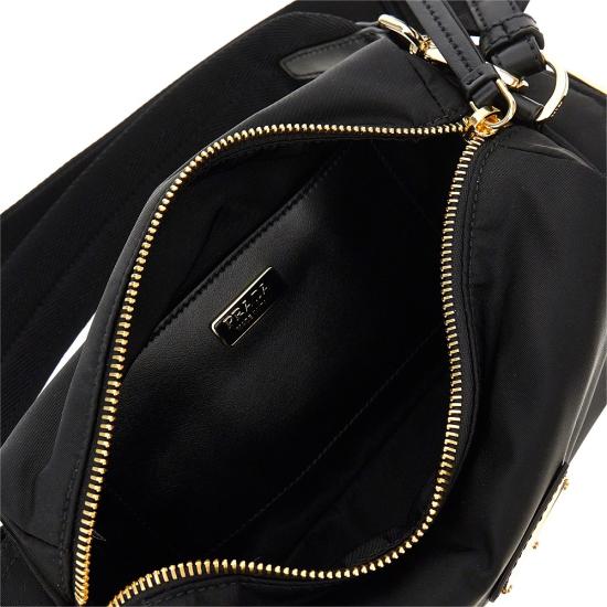 26FW 프라다 익스플로어 스몰 리나일론 및 가죽 숄더백 1BH232VNOORDLN Black - PRADA
