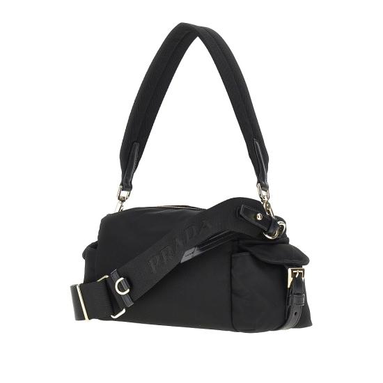 26FW 프라다 익스플로어 스몰 리나일론 및 가죽 숄더백 1BH232VNOORDLN Black - PRADA