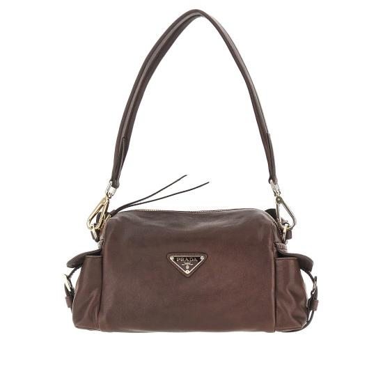 26FW 프라다 익스플로어 스몰 리나일론 및 가죽 숄더백 1BH232VNOO2DX8 Brown