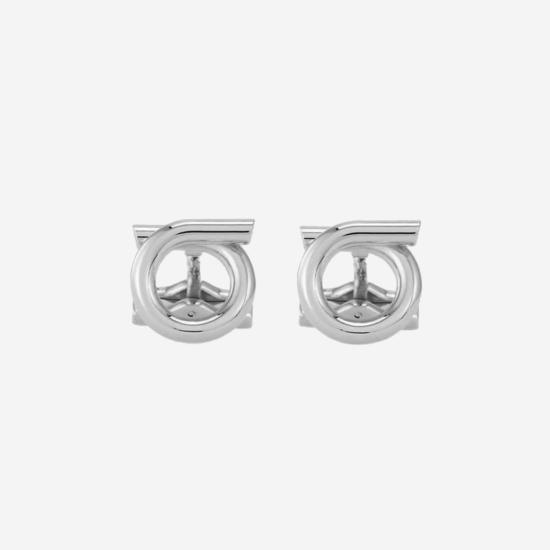 26FW 살바토레 페라가모 커프스 링크/타이 홀더 770381 SILVER
