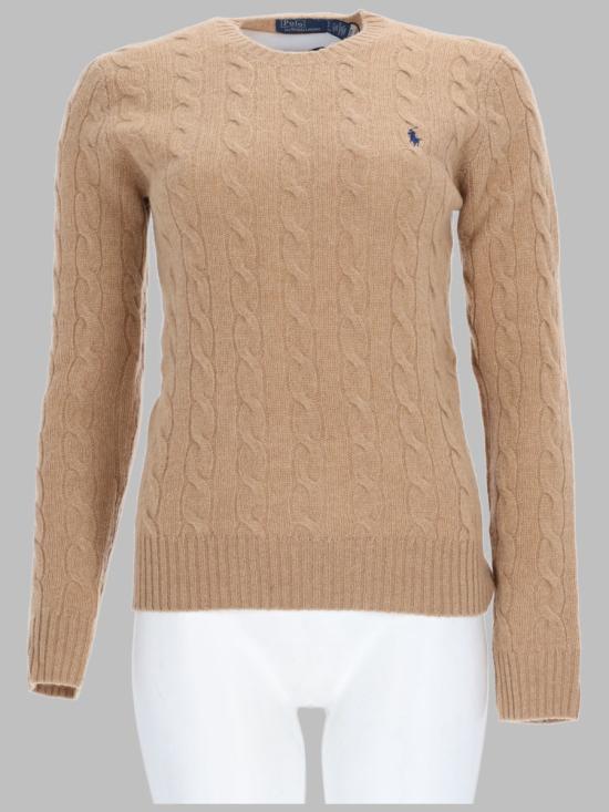 26FW 폴로 랄프로렌 폴로 자수 케이블 니트 스웨터 211971865 002COLLECTIONCAMELMELANGE BEIGE