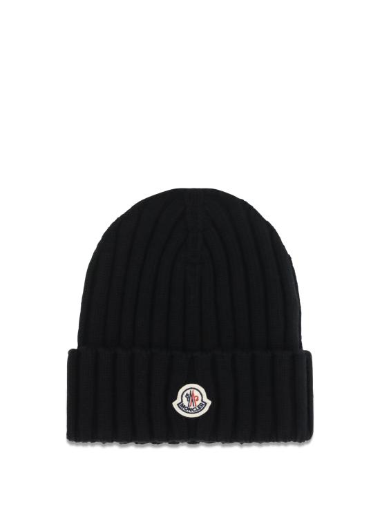 26FW 몽클레어 로고 울 비니 L20933B00036A9327 BLACK - MONCLER