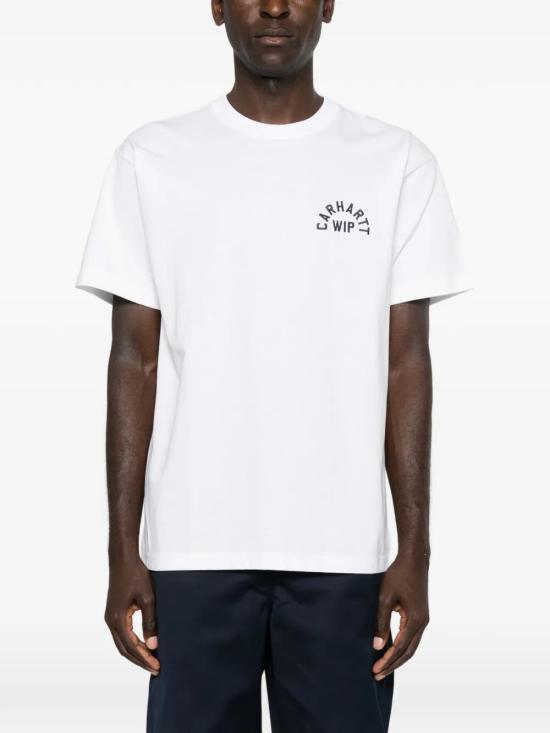 26FW 칼하트 WIP 반팔 티셔츠 I037255 12HXX WHITE DARK NAVY - CARHARTT WIP