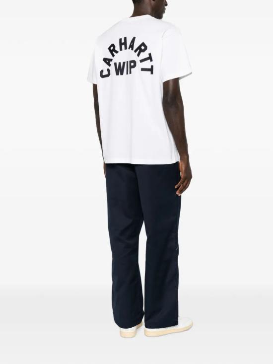 26FW 칼하트 WIP 반팔 티셔츠 I037255 12HXX WHITE DARK NAVY - CARHARTT WIP