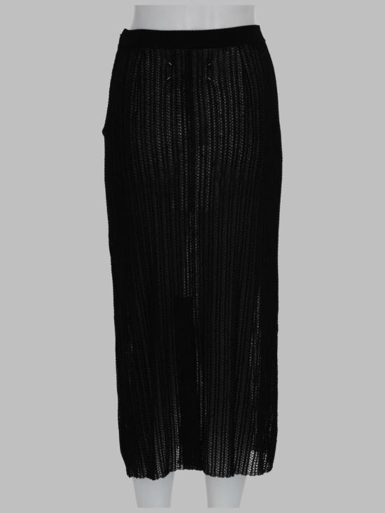 26SS 마르지엘라 리브드 니트 미디 스커트 S51ME0059 M13237900F BLACK - MAISON MARGIELA