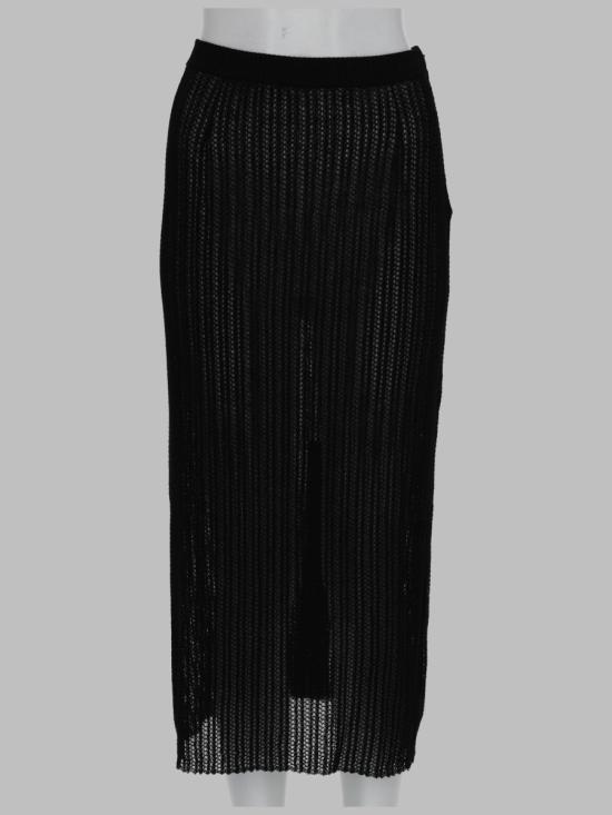 26SS 마르지엘라 리브드 니트 미디 스커트 S51ME0059 M13237900F BLACK