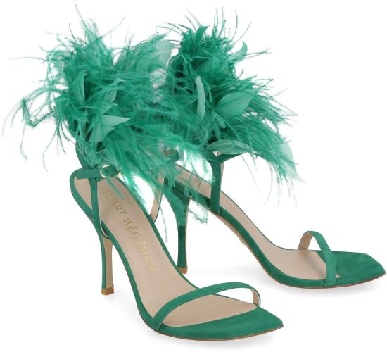  스튜어트 와이츠먼 샌들 플룸 스웨이드  그린 - STUART WEITZMAN
