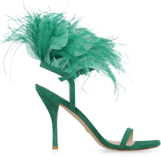  스튜어트 와이츠먼 샌들 플룸 스웨이드  그린 - STUART WEITZMAN