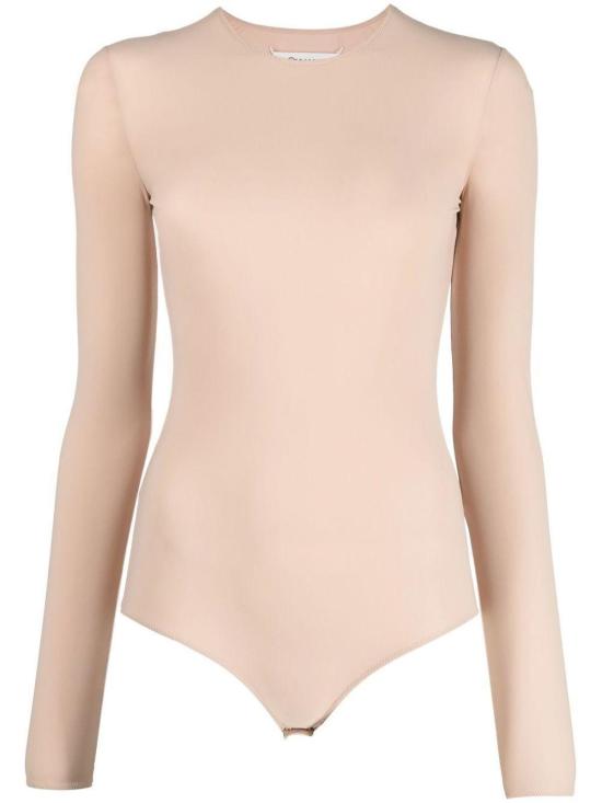  마르지엘라 바디수트 티셔츠 메종  핑크 롱 슬리브 보디수트 - MAISON MARGIELA