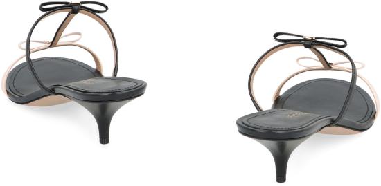  살바토레 페라가모 뮬/슬리퍼 페라가모 미니 보우 레더 뮬 블랙 - SALVATORE FERRAGAMO