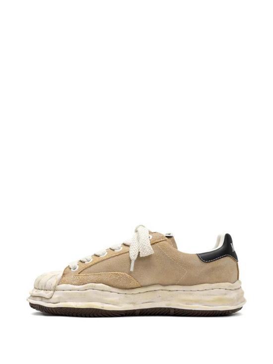 25FW 메종 미하라 야스히로 블레이키 OG 솔 빈티지 스웨이드 로우탑 스니커즈 A15FW728WHITE - MAISON MIHARA YASUHIRO