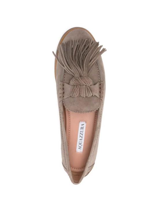 25FW 아쿠아주라 플랫 슈즈 FDEFLAM0SUEDOVE GREY - AQUAZZURA