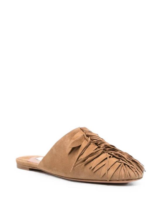 26FW 아쿠아주라 플랫 슈즈 MCKFLAM0SUEMCA Brown - AQUAZZURA