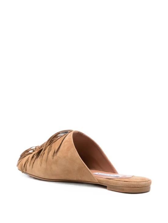 26FW 아쿠아주라 플랫 슈즈 MCKFLAM0SUEMCA Brown - AQUAZZURA
