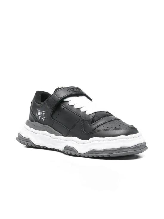25FW 메종 미하라 야스히로 키스 OG솔 가죽 로우탑 스니커즈 A15FW738BLACK - MAISON MIHARA YASUHIRO