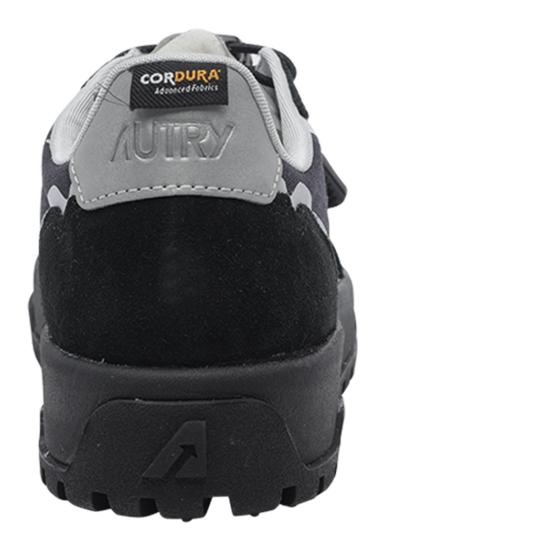 26FW 오트리 WILDPACE 로우 스니커즈 립스탑 나일론 가죽 LDLM MQ01 BLACK SILVER DOM - AUTRY