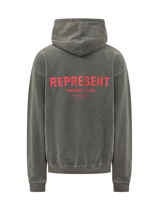  리프레젠트 후드 티셔츠 OCM41113 02 WASHED BLACK DOM - REPRESENT