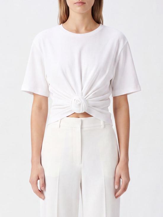 26FW 마그다뷰트림 반팔 티셔츠 181425 CREAM White