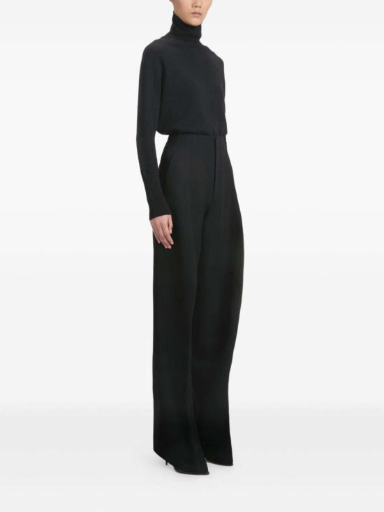  빅토리아 베컴 스트레이트 팬츠 버진 울 팬츠 블랙 - VICTORIA BECKHAM