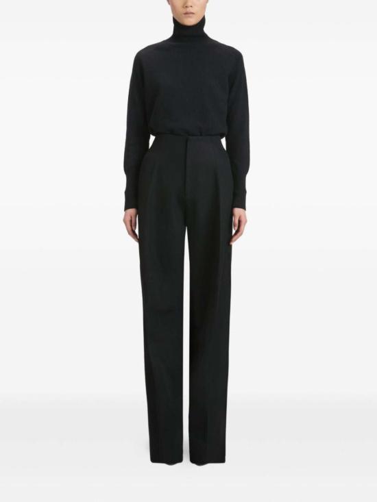  빅토리아 베컴 스트레이트 팬츠 버진 울 팬츠 블랙 - VICTORIA BECKHAM