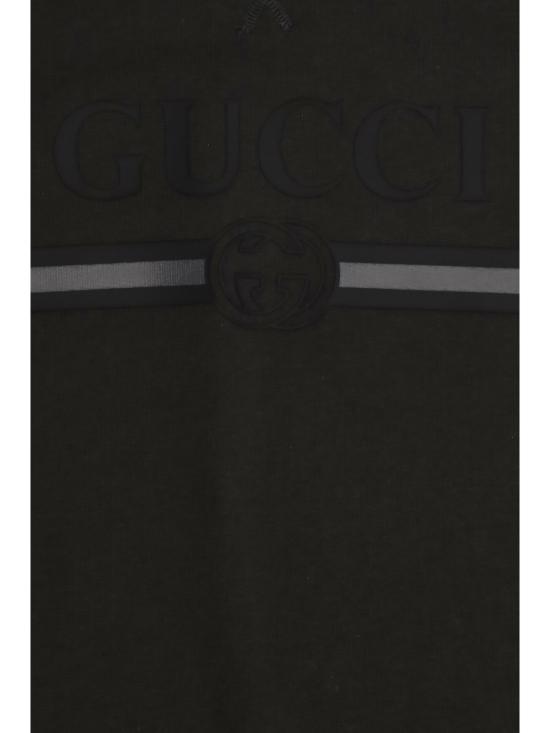  [키즈] 구찌 풀오버 키즈 코튼 후드티 더스티 다크 그레이/맥 - GUCCI