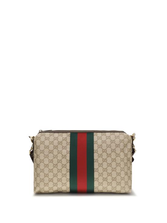  구찌 가방 GG 코팅 캔버스 웹 스트라이프 숄더백 베이지 - GUCCI
