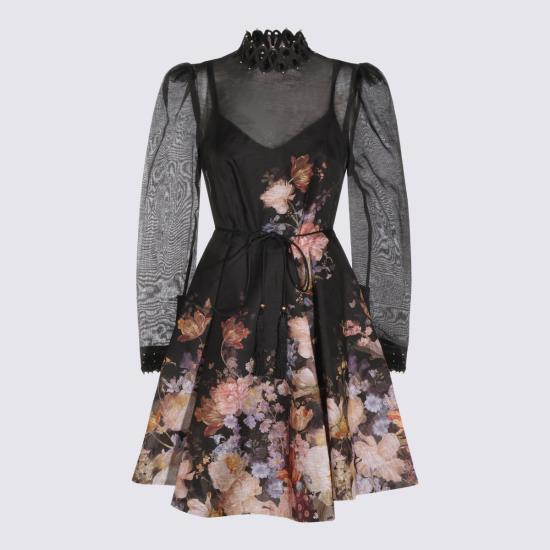 26FW 짐머만 미디 원피스 0725DF261 BLF BLACK FLORAL - ZIMMERMANN