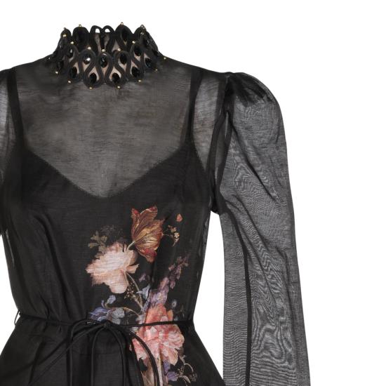 26FW 짐머만 미디 원피스 0725DF261 BLF BLACK FLORAL - ZIMMERMANN