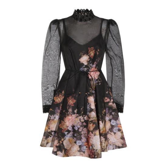 26FW 짐머만 미디 원피스 0725DF261 BLF BLACK FLORAL