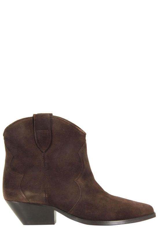 26FW 이자벨마랑 드위나 스웨이드 카프스킨 카우보이 부츠 BO0002FA A1A03S 099 Brown