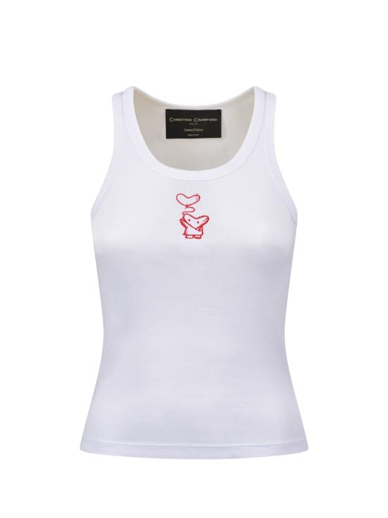 26FW CHRISTINA CRAWFORD 반팔 티셔츠 01LOVI2526 BIANCO WHITE