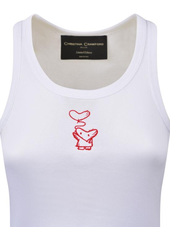 26FW CHRISTINA CRAWFORD 반팔 티셔츠 01LOVI2526 BIANCO WHITE - OTHER BRANDS