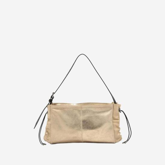  마르지엘라 가방 메종  골드 가죽 드로스트링 숄더백 - MAISON MARGIELA