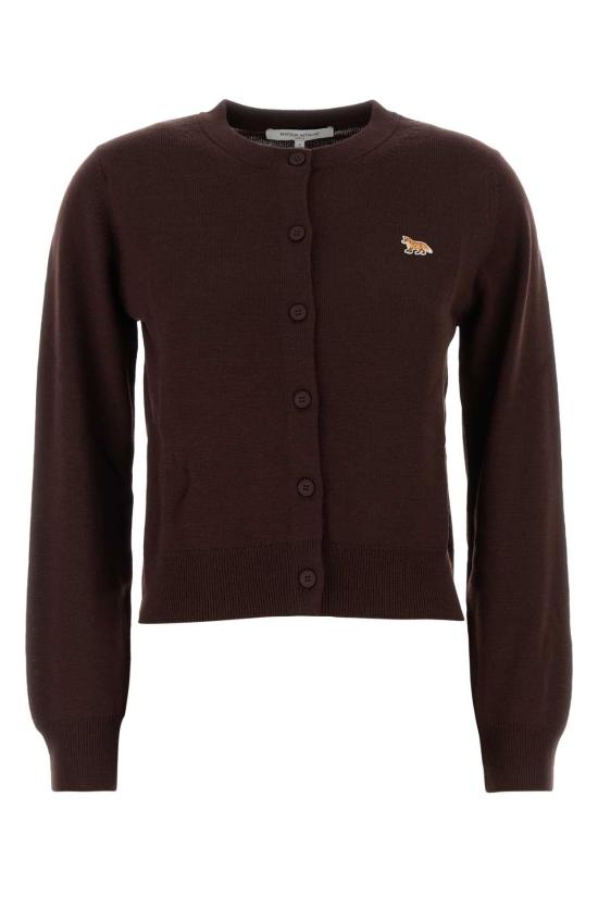 26FW 메종키츠네 베이비 폭스 메리노 레귤러 가디건 PW00502KT1181 0553 Brown