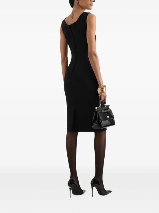 26FW 돌체앤가바나 미디 원피스 F619FTFU2L8 N0000 BLACK - DOLCE & GABBANA
