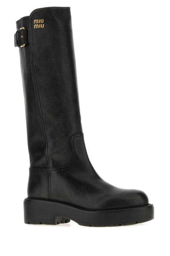 26FW 미우미우 부츠 5W767EF055Y9S F0002 BLACK - MIU MIU