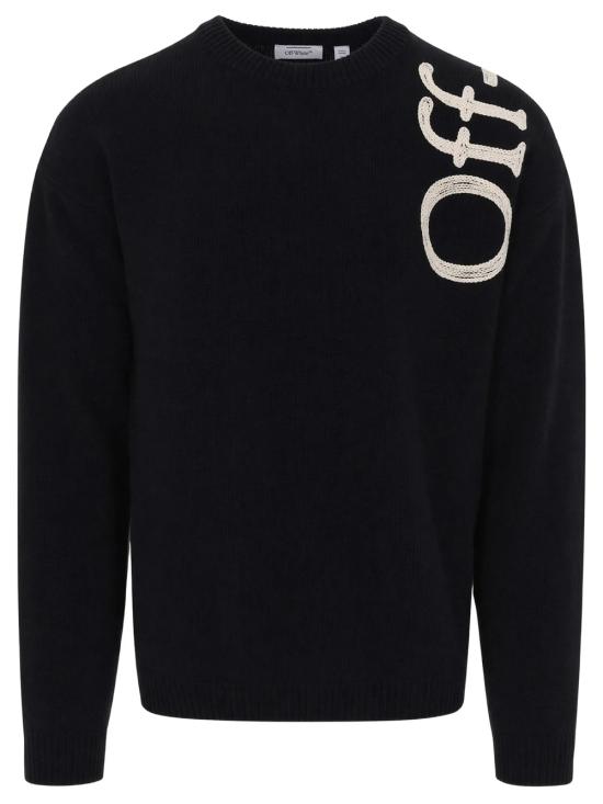 26FW 오프화이트 스웨터 OMHE213F26KNI00100 001 BLACK