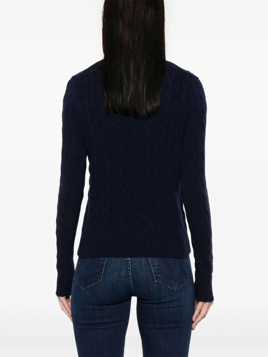 26FW 폴로 랄프로렌 울 캐시미어 케이블 니트 터틀넥 211888686 007 BLUE - POLO RALPH LAUREN