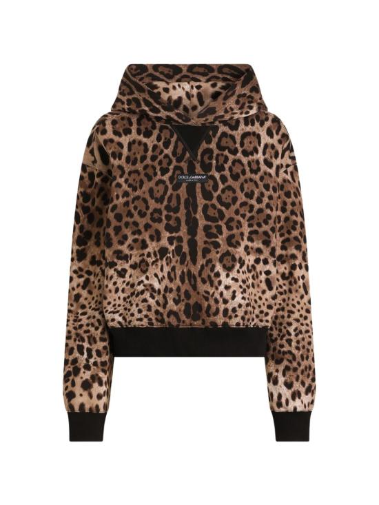 26FW 돌체앤가바나 후드 티셔츠 F9U48TFS785HY13M LEOPARD PRINT