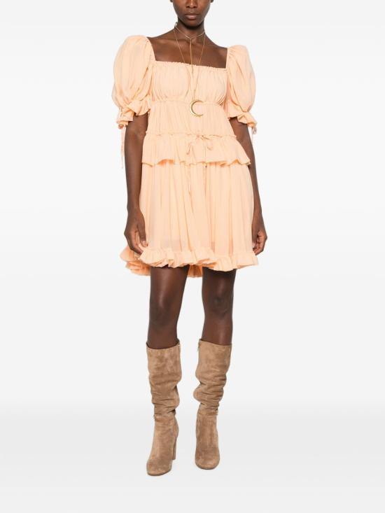 26FW 끌로에 미디 원피스 CH26ARO7100281L ORANGE - CHLOE